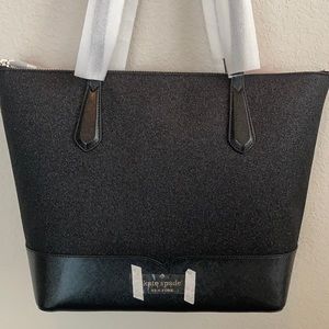 Kate Spade Lola Black Glitter Tote.